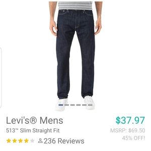 Levi Strauss & Co 513 Slim Straight Fit